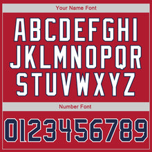 Load image into Gallery viewer, Custom Stitched Red Navy-White Sports Pullover Sweatshirt Hoodie