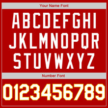 Load image into Gallery viewer, Custom Red White-Gold Authentic American Flag Fashion Baseball Jersey