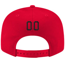 Load image into Gallery viewer, Custom Red Black-White Stitched Adjustable Snapback Hat