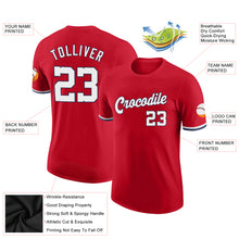 Load image into Gallery viewer, Custom Red White-Navy Performance T-Shirt