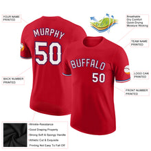 Load image into Gallery viewer, Custom Red White-Royal Performance T-Shirt