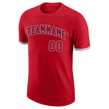 Load image into Gallery viewer, Custom Red Red-Navy Performance T-Shirt