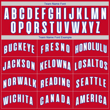 Load image into Gallery viewer, Custom Red White-Royal Authentic Throwback Rib-Knit Baseball Jersey Shirt