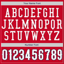 Load image into Gallery viewer, Custom Red White-Navy Authentic Throwback Rib-Knit Baseball Jersey Shirt