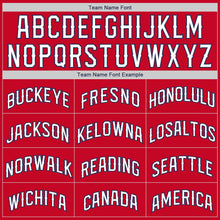 Load image into Gallery viewer, Custom Red White-Navy Authentic Throwback Rib-Knit Baseball Jersey Shirt