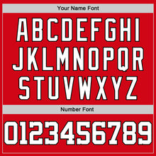 Load image into Gallery viewer, Custom Red White-Black Authentic Throwback Rib-Knit Baseball Jersey Shirt