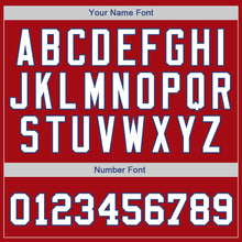 Load image into Gallery viewer, Custom Red White-Royal Authentic Baseball Jersey