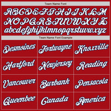 Load image into Gallery viewer, Custom Red White-Navy Authentic Two Tone Baseball Jersey