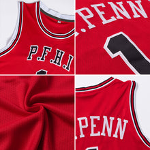 Load image into Gallery viewer, Custom Red White-Gold Authentic Throwback Basketball Jersey