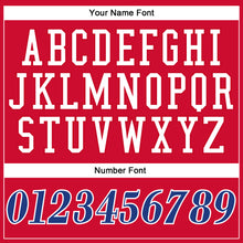 Load image into Gallery viewer, Custom Red Royal-White Authentic Throwback Basketball Jersey