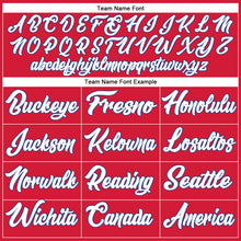 Load image into Gallery viewer, Custom Red White-Royal Authentic Throwback Basketball Jersey