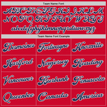 Load image into Gallery viewer, Custom Red Navy-White Authentic Throwback Basketball Jersey