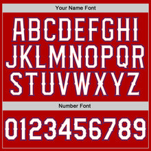 Load image into Gallery viewer, Custom Red White-Royal Authentic Baseball Jersey