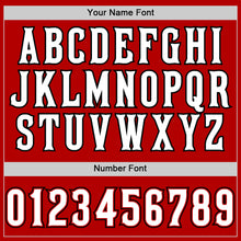 Load image into Gallery viewer, Custom Red White-Black Authentic Baseball Jersey