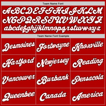 Load image into Gallery viewer, Custom Red White-Black Authentic Baseball Jersey