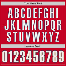 Load image into Gallery viewer, Custom Red White-Navy Authentic Throwback Basketball Jersey