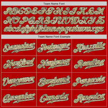 Load image into Gallery viewer, Custom Red Camo-Black Authentic Baseball Jersey