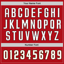 Load image into Gallery viewer, Custom Red White-Old Gold Authentic Baseball Jersey