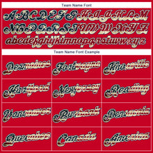 Load image into Gallery viewer, Custom Red Vintage USA Flag-Black Authentic Throwback Basketball Jersey