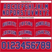 Load image into Gallery viewer, Custom Red Royal-White Authentic Throwback Basketball Shorts