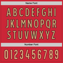 Load image into Gallery viewer, Custom Red Old Gold-Black Hockey Jersey