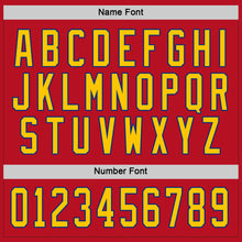 Load image into Gallery viewer, Custom Red Gold-Royal Hockey Jersey
