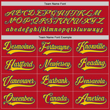 Load image into Gallery viewer, Custom Red Gold-Royal Hockey Jersey