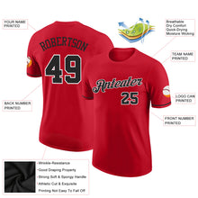 Load image into Gallery viewer, Custom Red Black-White Performance T-Shirt