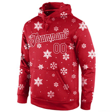 Load image into Gallery viewer, Custom Stitched Red Red-White Christmas 3D Sports Pullover Sweatshirt Hoodie