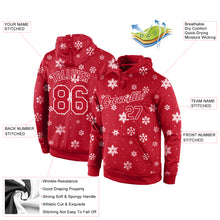 Load image into Gallery viewer, Custom Stitched Red Red-White Christmas 3D Sports Pullover Sweatshirt Hoodie