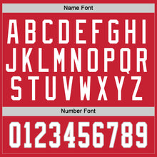 Load image into Gallery viewer, Custom Red White-Gray Hockey Jersey