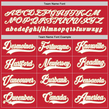 Load image into Gallery viewer, Custom Red White-Old Gold Hockey Jersey