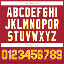 Load image into Gallery viewer, Custom Red Gold-White Christmas 3D Authentic Baseball Jersey