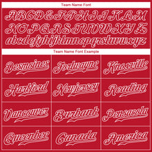 Load image into Gallery viewer, Custom Red Red-White Christmas 3D Authentic Baseball Jersey