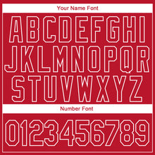 Load image into Gallery viewer, Custom Red Red-White Christmas 3D Authentic Baseball Jersey