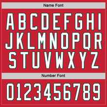 Load image into Gallery viewer, Custom Red White-Green Hockey Jersey