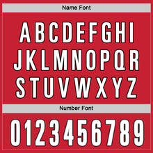 Load image into Gallery viewer, Custom Red White-Black Hockey Jersey