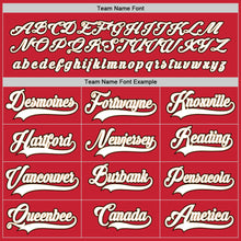 Load image into Gallery viewer, Custom Red White-Old Gold Hockey Jersey