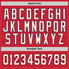 Load image into Gallery viewer, Custom Red Cream-Royal Hockey Jersey