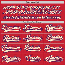 Load image into Gallery viewer, Custom Red Cream-Royal Hockey Jersey