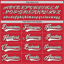 Load image into Gallery viewer, Custom Red White-Brown Hockey Jersey