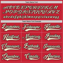 Load image into Gallery viewer, Custom Red Cream-Black Hockey Jersey