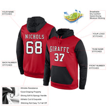 Load image into Gallery viewer, Custom Stitched Red White-Black Sports Pullover Sweatshirt Hoodie