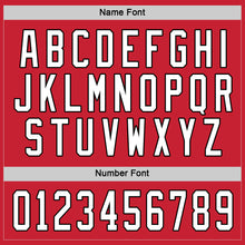 Load image into Gallery viewer, Custom Red White-Black Hockey Jersey