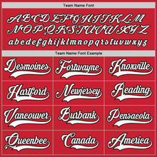 Load image into Gallery viewer, Custom Red White-Black Hockey Jersey