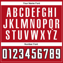 Load image into Gallery viewer, Custom Red White-Black Authentic Baseball Jersey