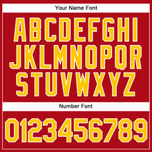 Load image into Gallery viewer, Custom Red Gold-White Authentic Baseball Jersey