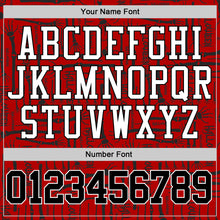 Load image into Gallery viewer, Custom Stitched Red Black-White 3D Pattern Halloween Sports Pullover Sweatshirt Hoodie