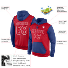 Load image into Gallery viewer, Custom Stitched Red Red-Royal Sports Pullover Sweatshirt Hoodie