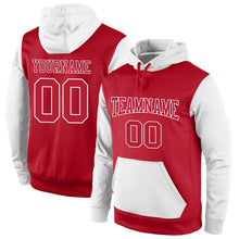 Load image into Gallery viewer, Custom Stitched Red Red-White Sports Pullover Sweatshirt Hoodie